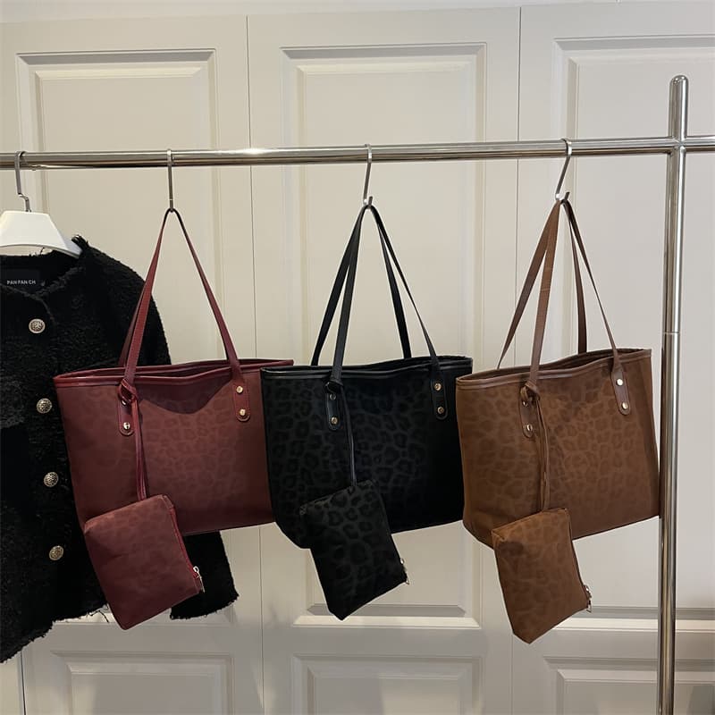 Retro Commuter Leopard Print Underarm Bag 2025 Fall New Trend Fashion Personality Style Single Shoulder Large Tote