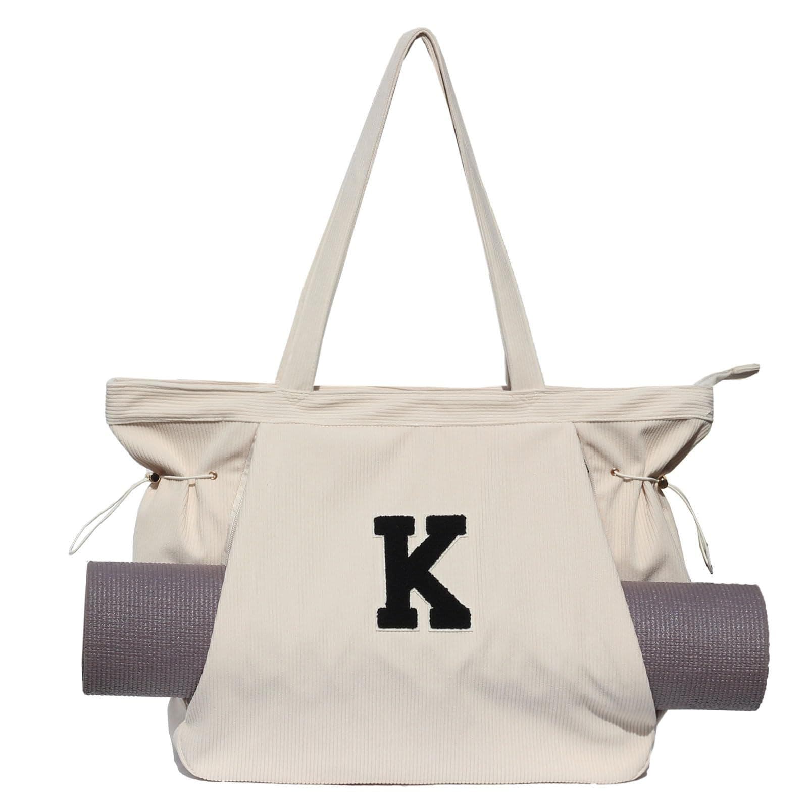 Cross-border New Corduroy Yoga Handbag Women's Drawstring Daily Exercise Travel Carry Pilates Gym