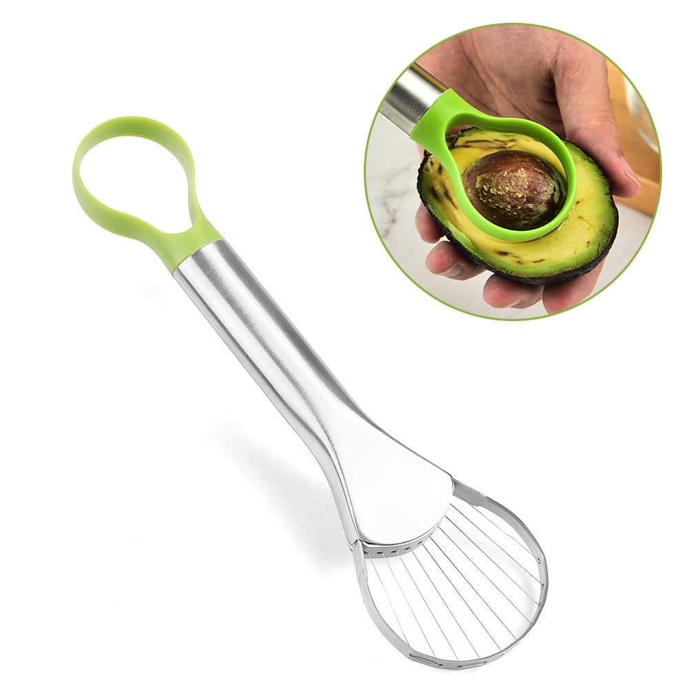 Stainless steel fruit plate, avocado knife, fruit slicer, peach pitter, dragon fruit slicer