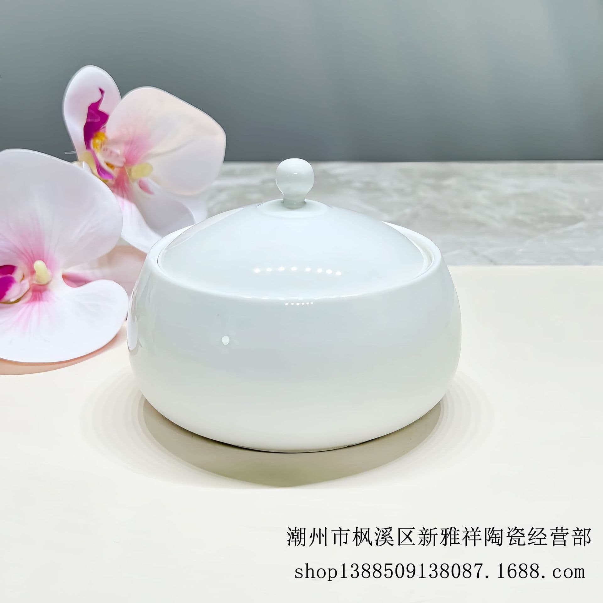 Low Bone China Water Stew Pot Soup Pot New Drum-shaped Pot Buddha Jumping Wall Dessert Pot Commercial Pot Steamed Egg Bowl