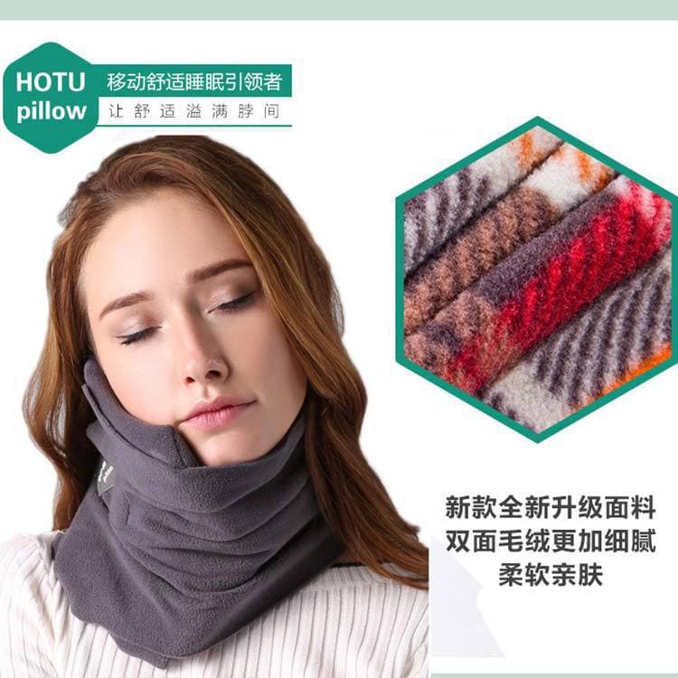 Travel Pillow - Neck Support U-Shaped Portable Airplane Pillow for Car Travel and Office Napping