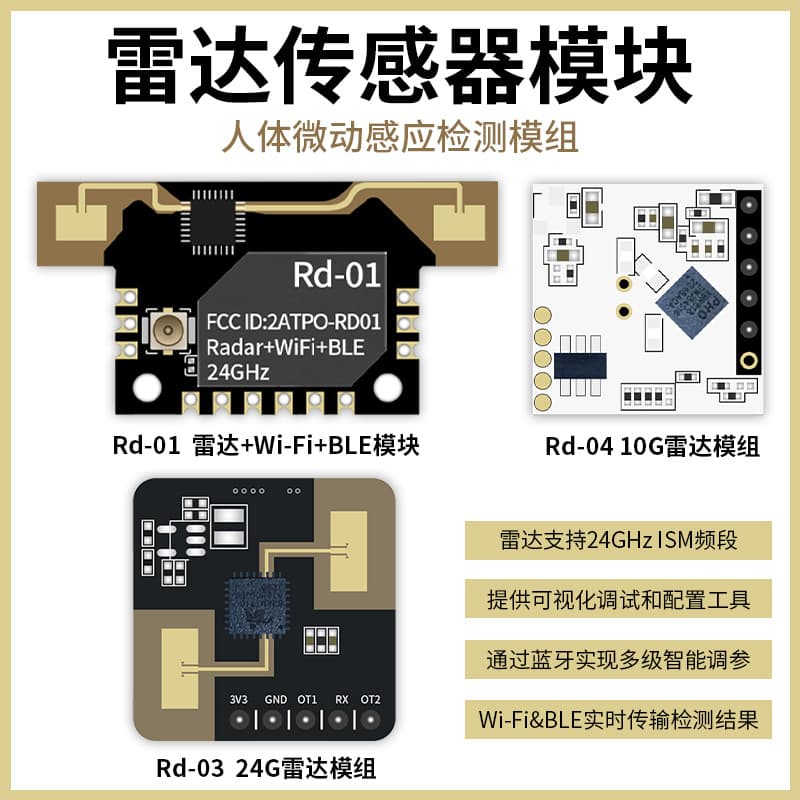 Genuine Original Rd-01 24G Radar Human Induction Module Radar+WiFi+BLE Module Sensor