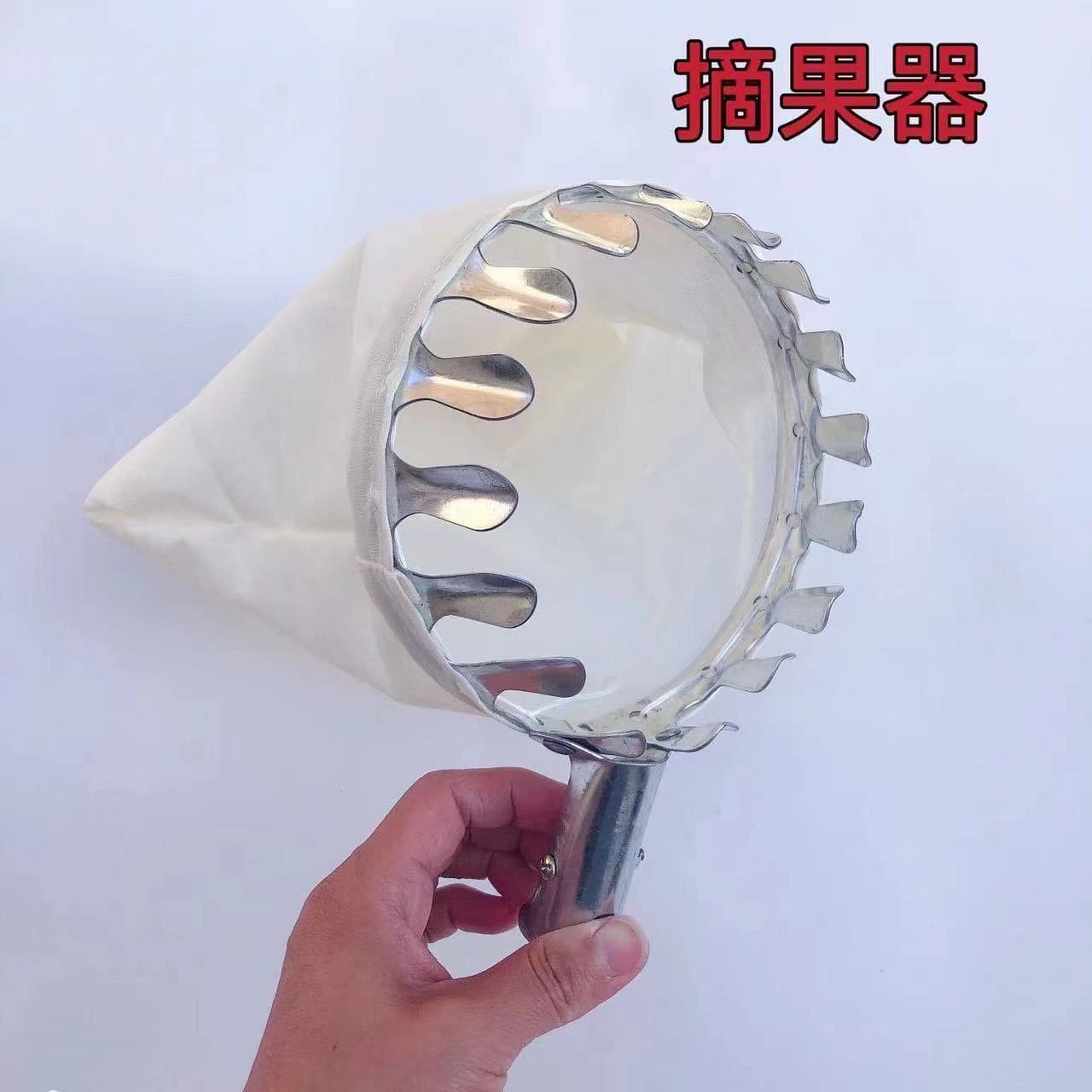 Fruit Picker High-Altitude Fruit Picker Stainless Steel with Net Bag Telescopic Pole 10m Universal Fruit Picking Tool