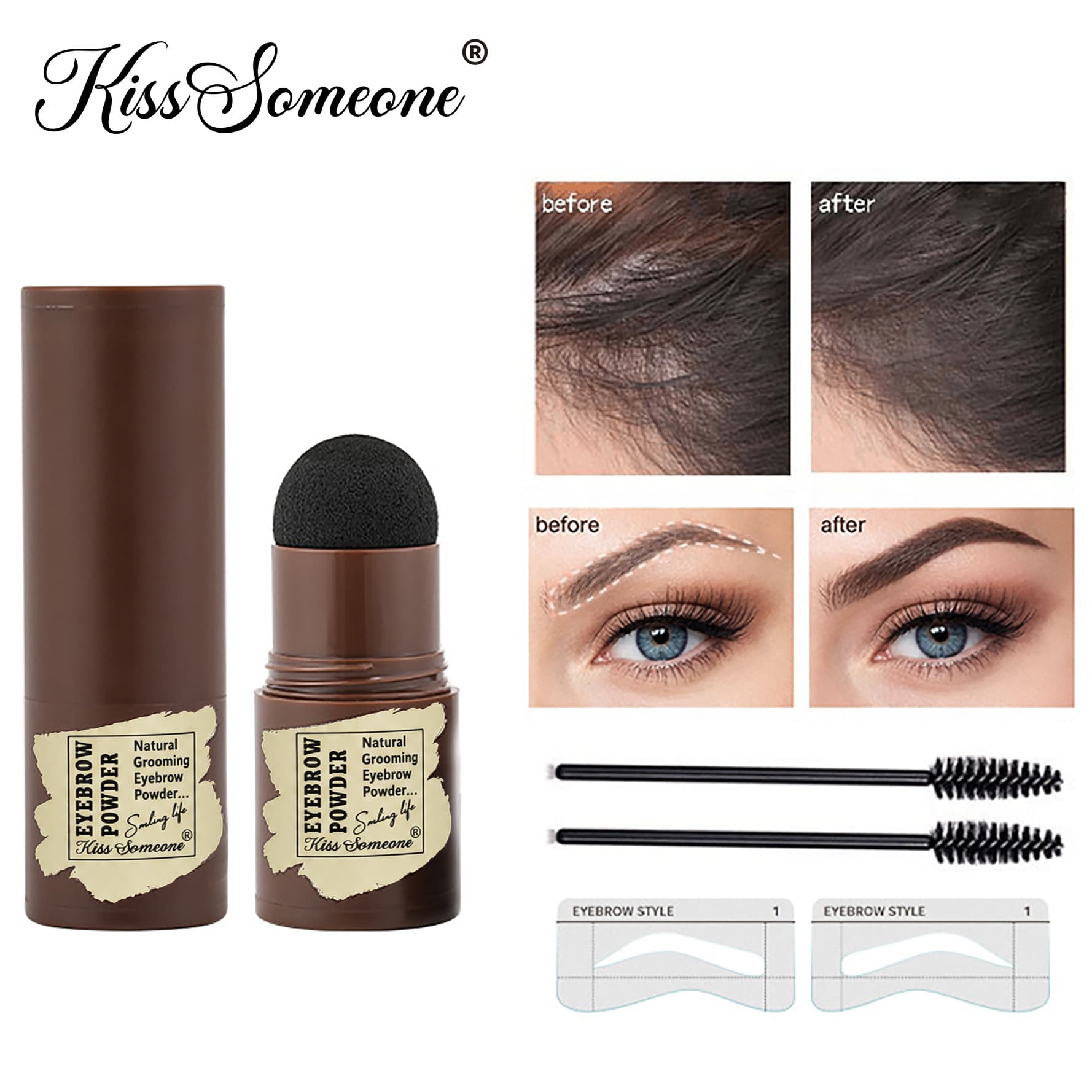 kiss someone Natural Hairline Powder Contour Powder Shadow Filler Forehead Hairline Powder
