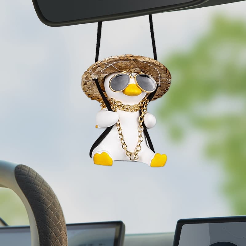 Cross-border Car Hanging Ornament Swing Duck Car Hanging Decoration Essential Car Accessory Interior Decor