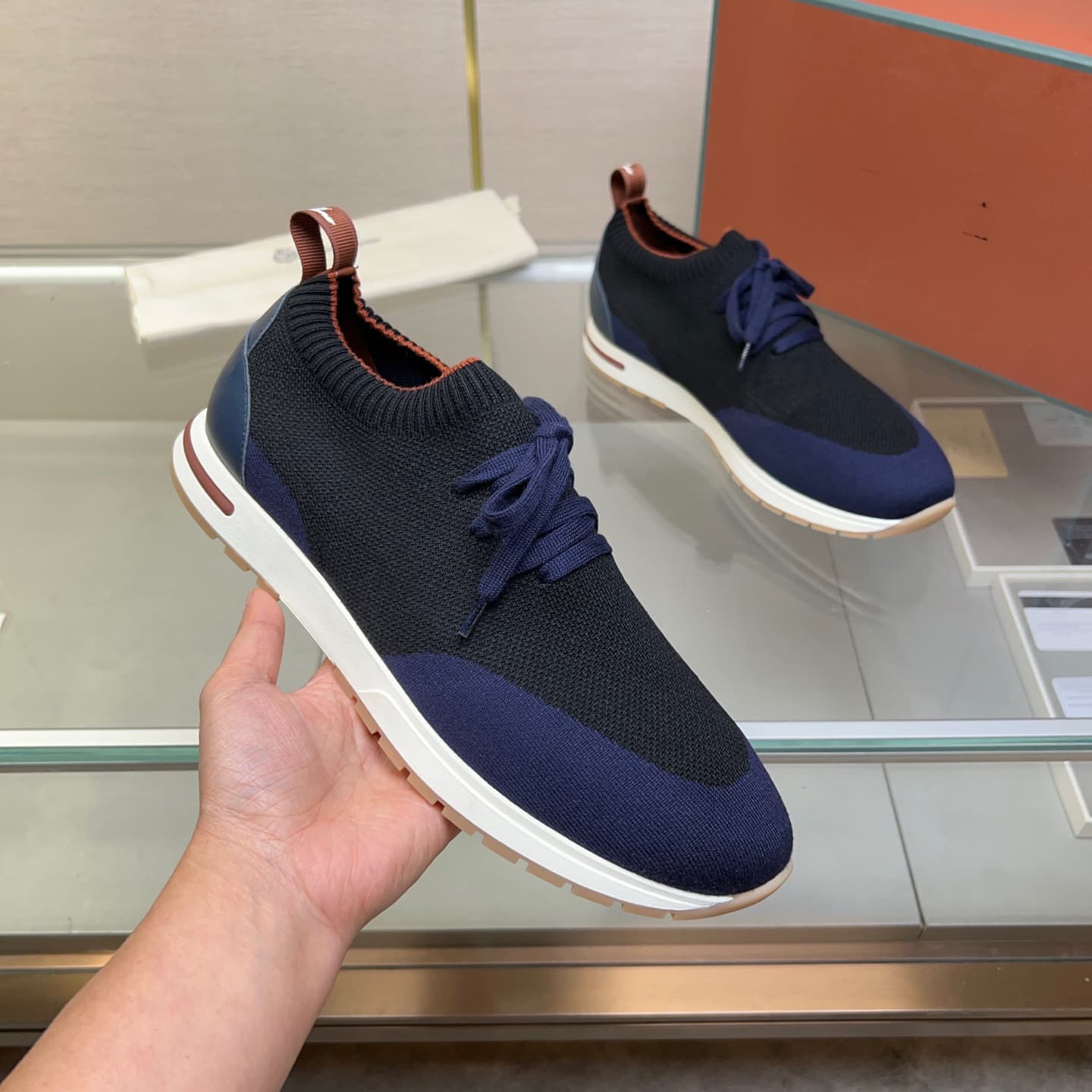 LP Export High-End Genuine Leather Agam Sneakers European and American Versatile Fashion Men's Casual Shoes Running Sports Shoes Breathable