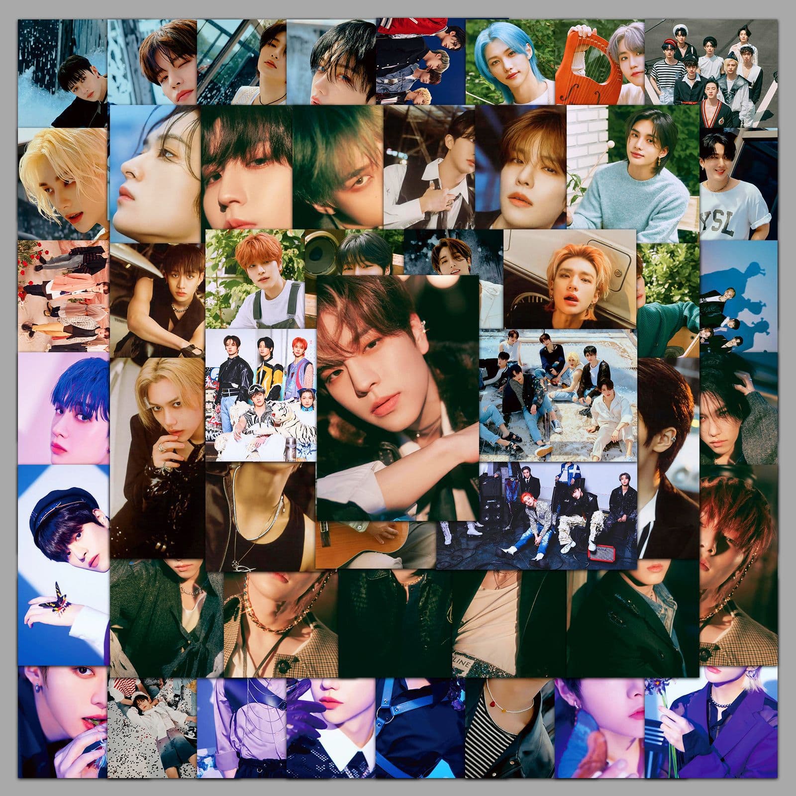 Stray Kids Personality Boy Group Kawaii Stickers 50 Pcs Cute Style Luggage Decoration Scrapbooking Small Cards