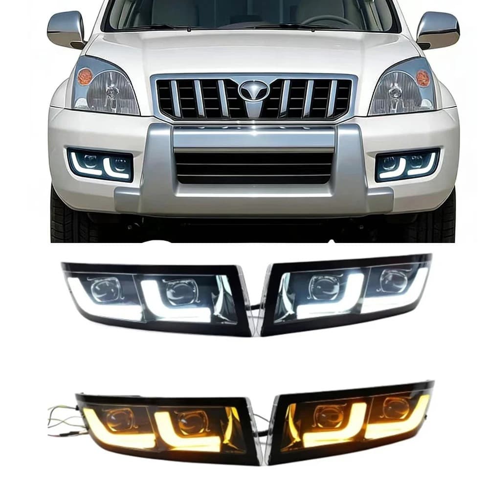 For Toyota Prado 02-10 LED Fog Light FJ120/LC120 Daytime Running Light Turn Signal Light