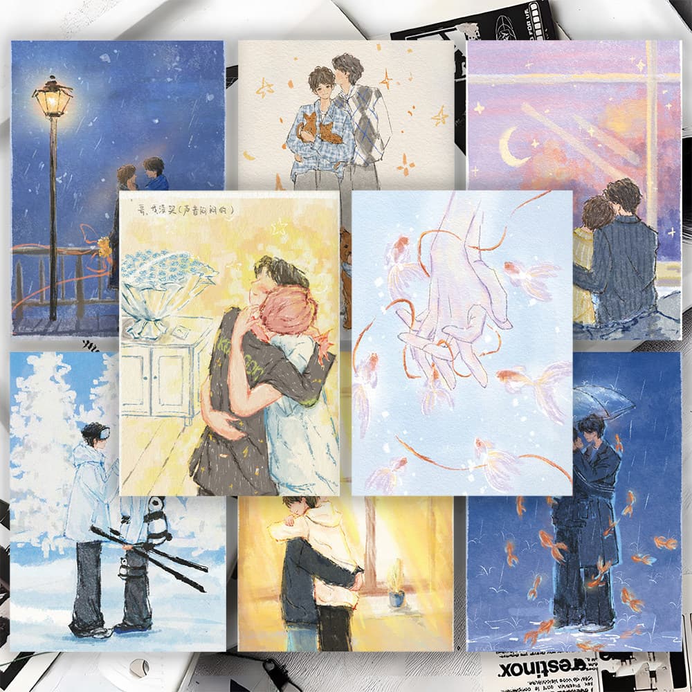 24 pieces of Ray-Ban illustrations of Xiaoka Ray-Ban double color painting illustrations of Xiaoka fans peripheral materials diy mobile phone