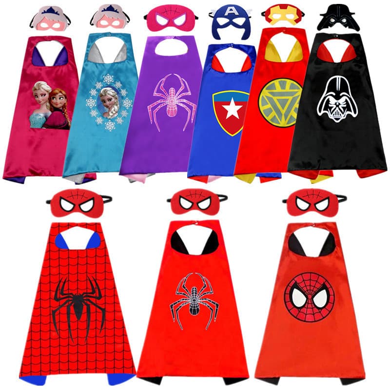 Children's Cape Anime Role-Play Kids Halloween Avengers Cloak Party Toddler Cape Style