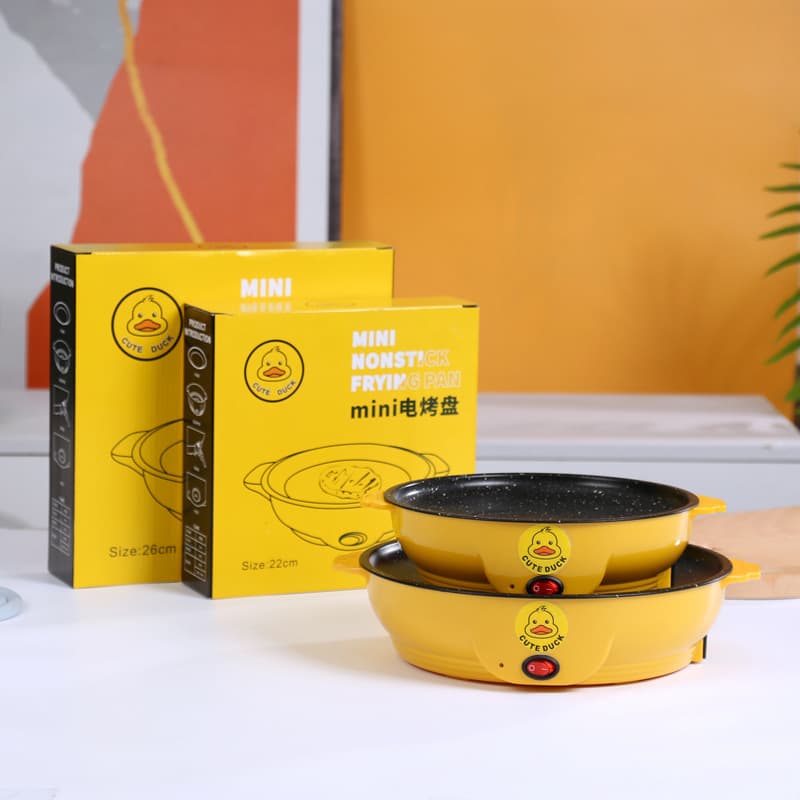 Multifunctional electric grill pan for takeaway, home mini non-stick frying and grilling plate, opening gift wholesale direct from manufacturer