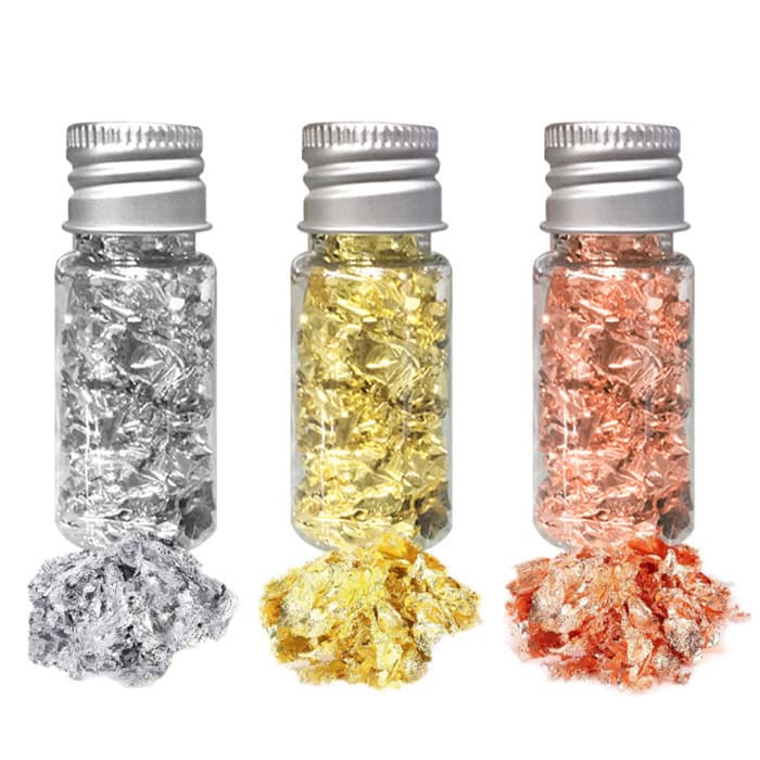 Bottled gold foil paper, new multi-functional decorative gold foil paper for home décor, nail art gold foil scraps.