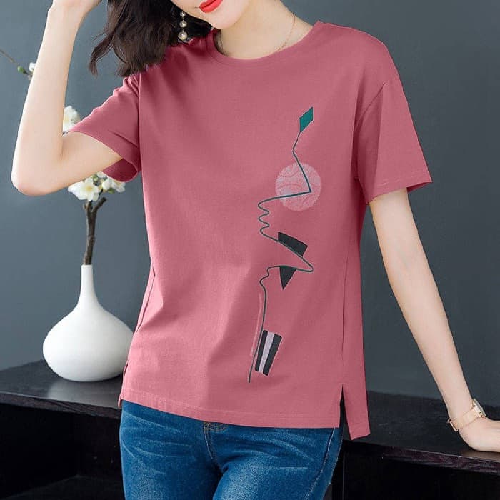 New Summer Plus Size Short-Sleeve T-Shirt for Women, Loose Fit, Printed Top for Summer 2025