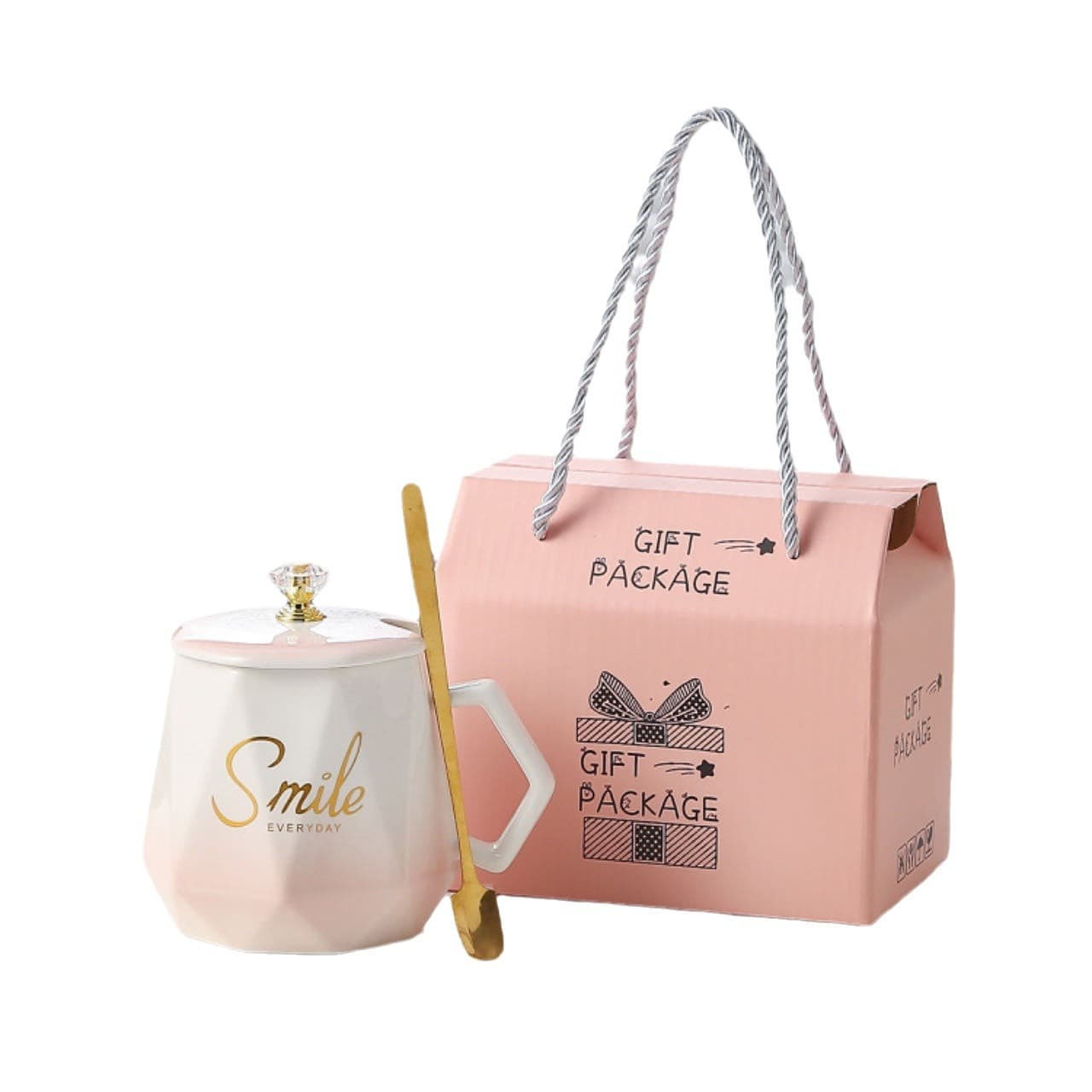 Trendy Ceramic Set European Style High-Value Mug with Lid Ceramic Girl Office Water Cup Wholesale Gift
