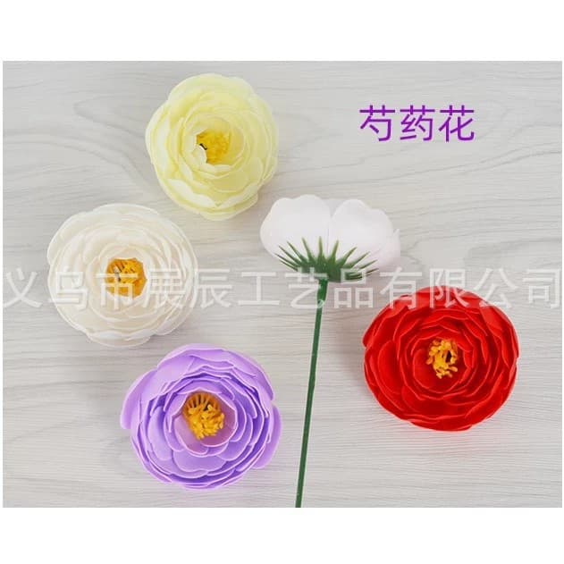 Christmas peony soap flower head diameter 6cm soap flower gift box bouquet making gift gift decoration wholesale