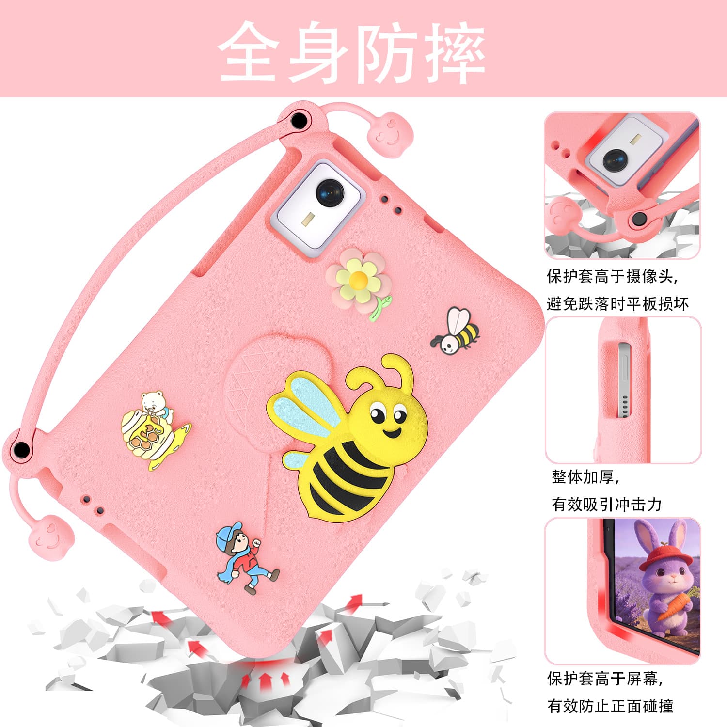 Compatible with Xiaomi Pad 5/6 Pro Tablet Case, Redmi Pad SE/2 11" EVA Children's Tablet Shell