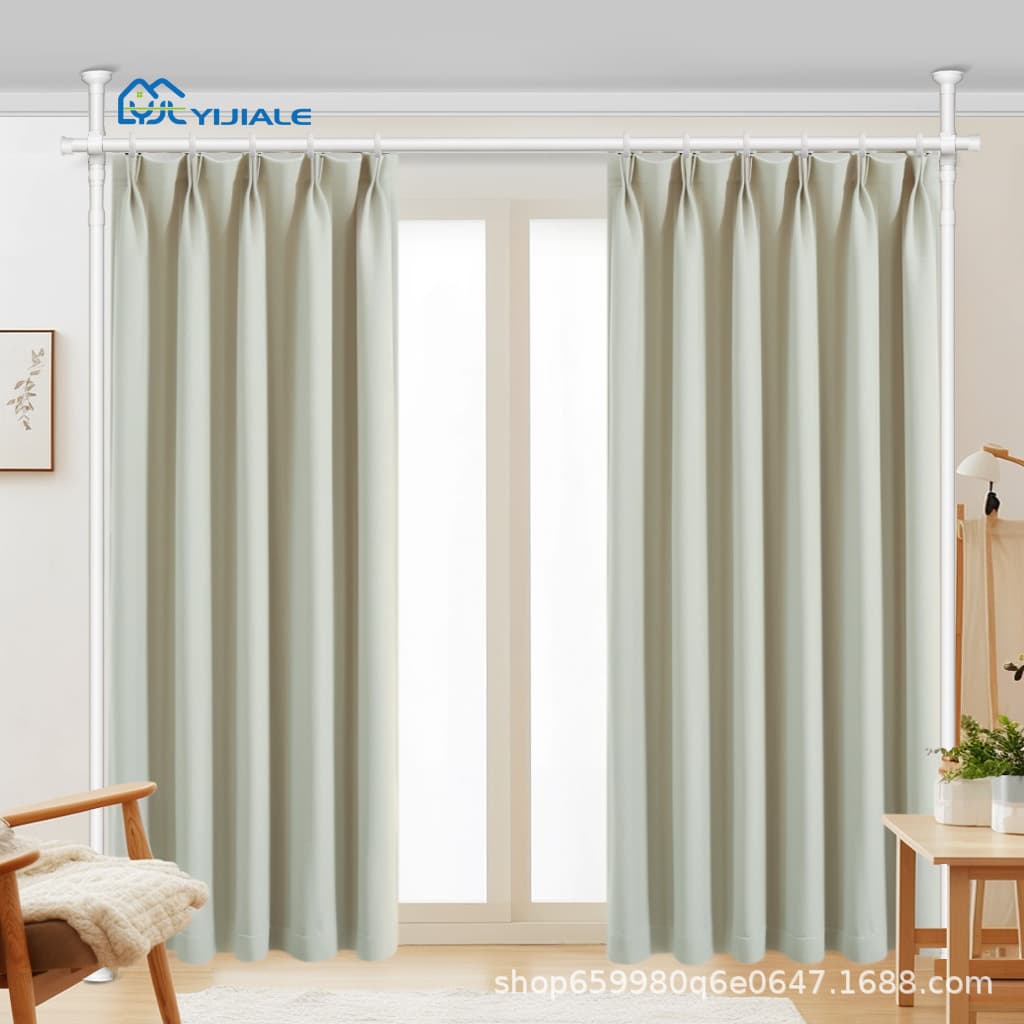 Room divider curtain rod, vertical tension telescopic rod, space partition, bedroom, no-drill bed divider curtain, door curtain