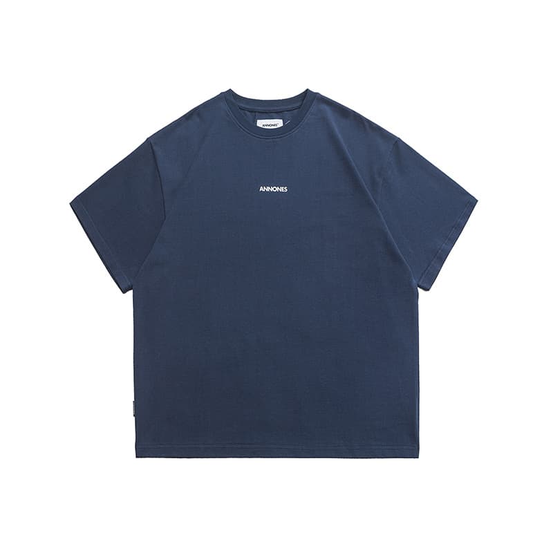Southern Summer Dress 2023 Summer New Japanese Retro 320g Double Yarn Fabric Chest Letter Small Printed T-shirt for Men