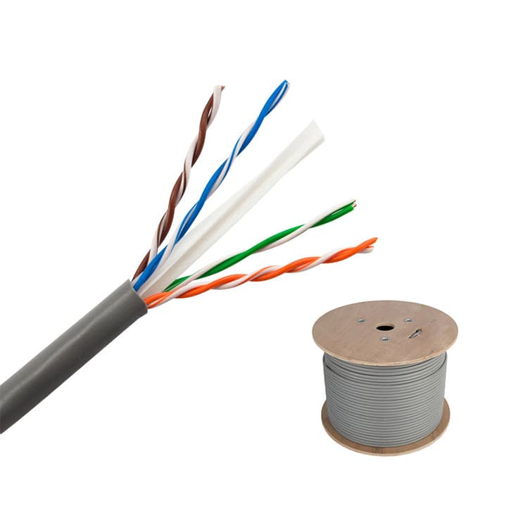 Indoor Cat6 Unshielded Gigabit Copper-Clad Aluminum Network Cable, High-Speed Network Engineering, Home Installation, POE Surveillance