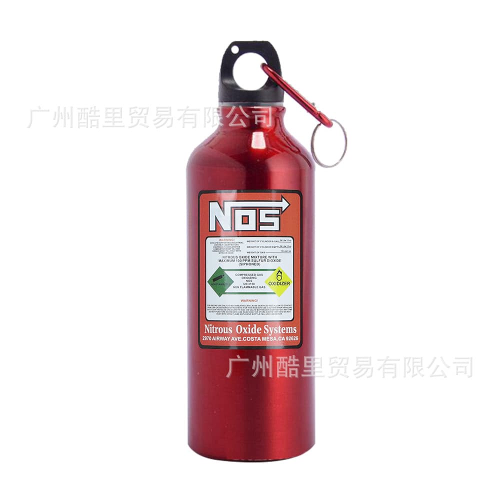 Wholesale 500ml NOS Nitrous Bottle Shaped Water Bottle Aluminum Alloy Creative Personalized Gift Hot Selling Cross-Border
