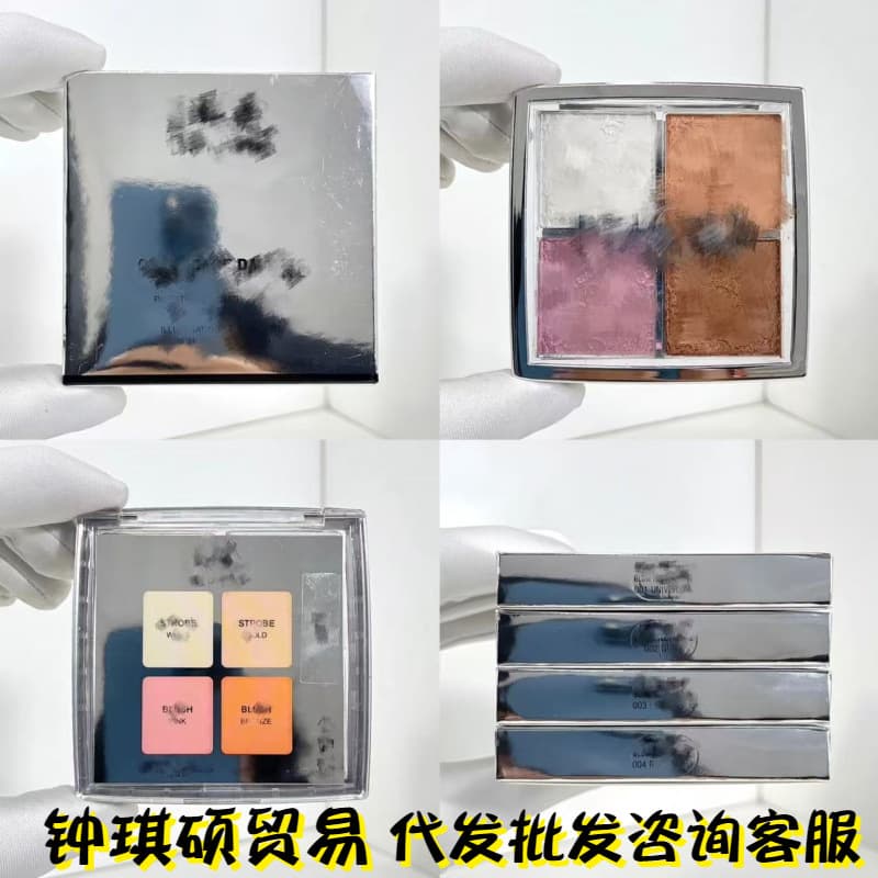Cross-border Trade New Version Backend 4-Color Highlighter Contour Palette Face Makeup 10g Full Size Brand Stock Wholesale
