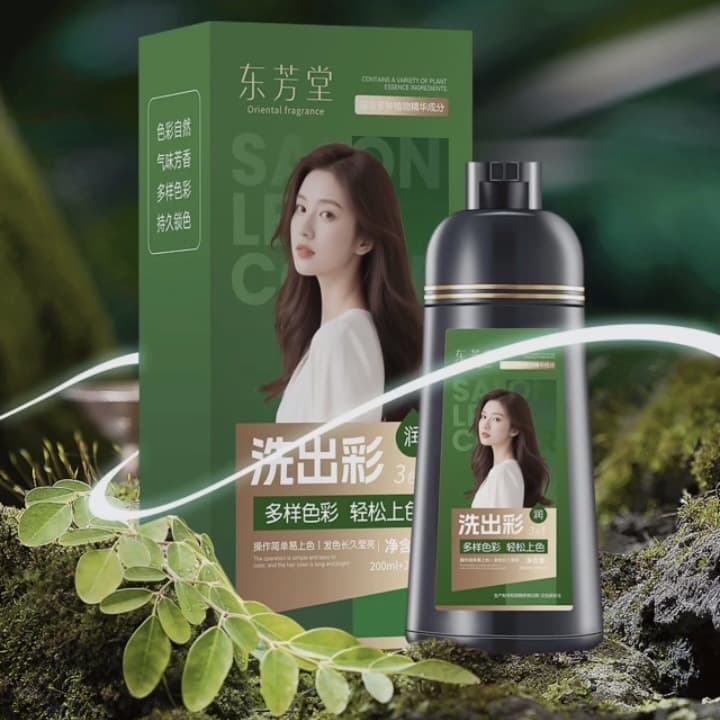 Dongfangtang Head&Healthy Hair Dye Natural Black Covers Gray Hair Home Dye Non-Stick Scalp