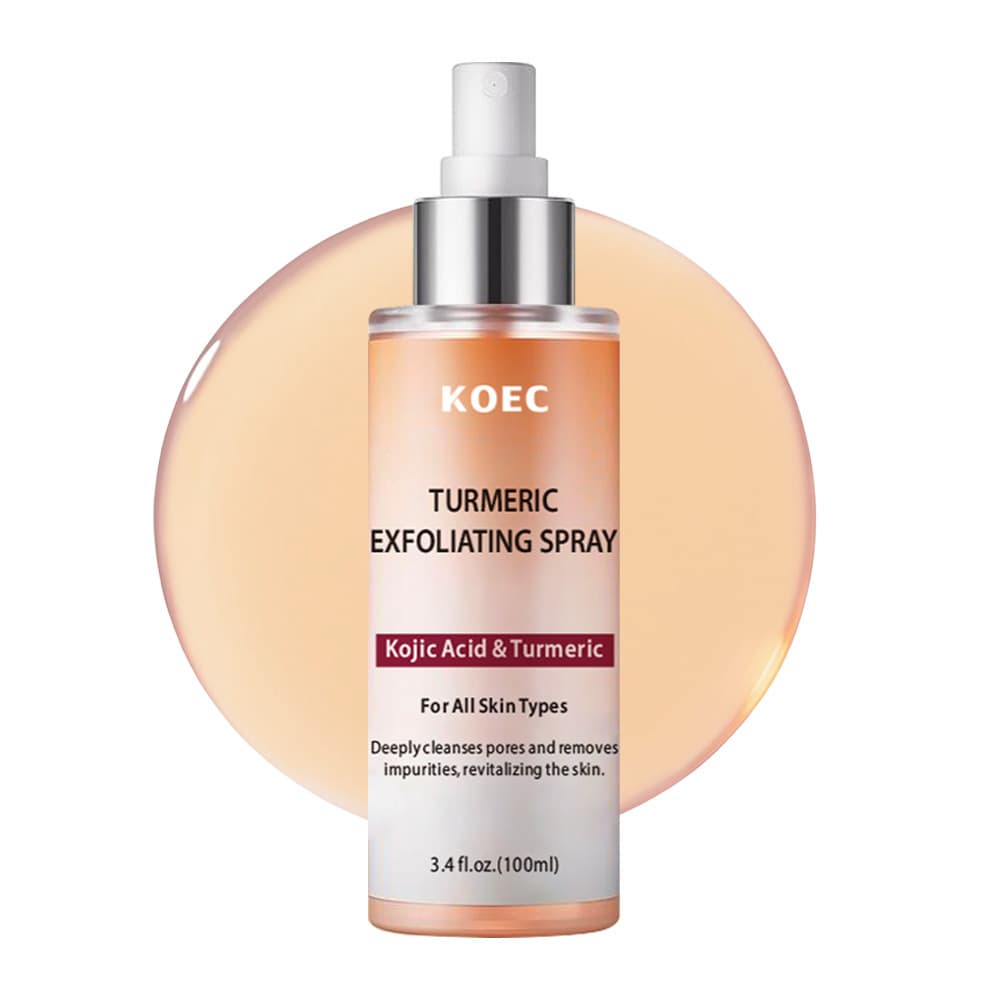 Koec Turmeric & Kojic Acid Exfoliating Spray 100g Cross-Border Tk Hot-Selling Keratin Facial & Body Cleansing Spray