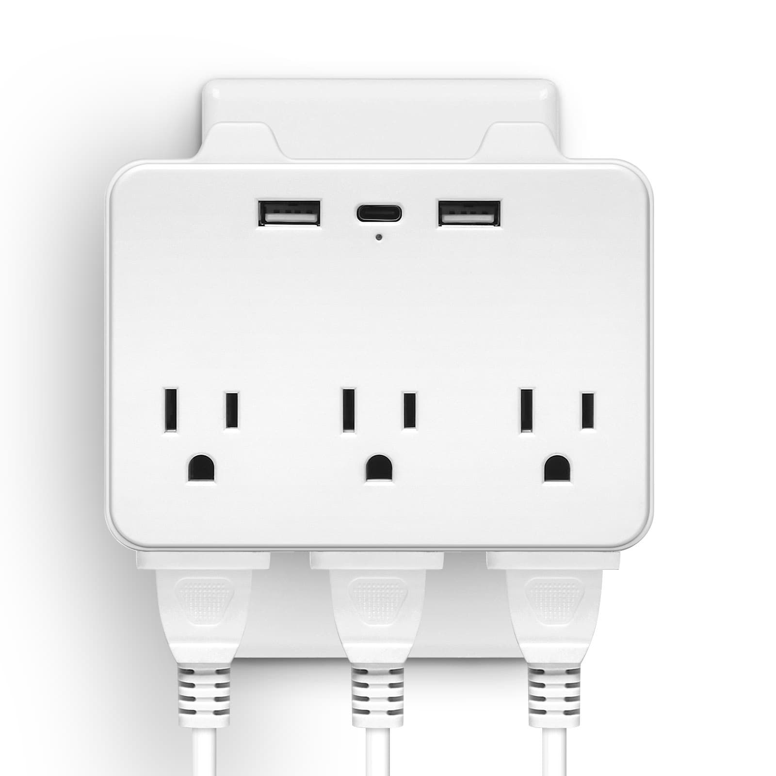 TEMU Amazon US Standard Extension Outlet 3-in-1 USB Portable Smart Converter Plug
