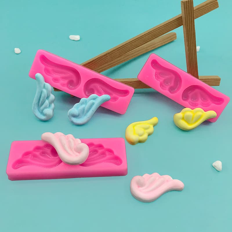 Angel Wing Silicone Mold Handmade Sugarcraft Baking Tool Chocolate Pendant Mould Irregular Shape Cake Decoration Mold