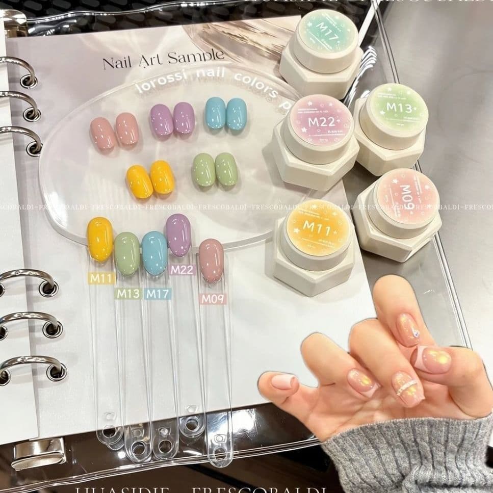Xiaoying Nail Art Cream Gel Series Macaron Skin-Brightening Solid Color Gel Hua Si Die Xiaoying Hexagonal Jar 5g One Color One Design
