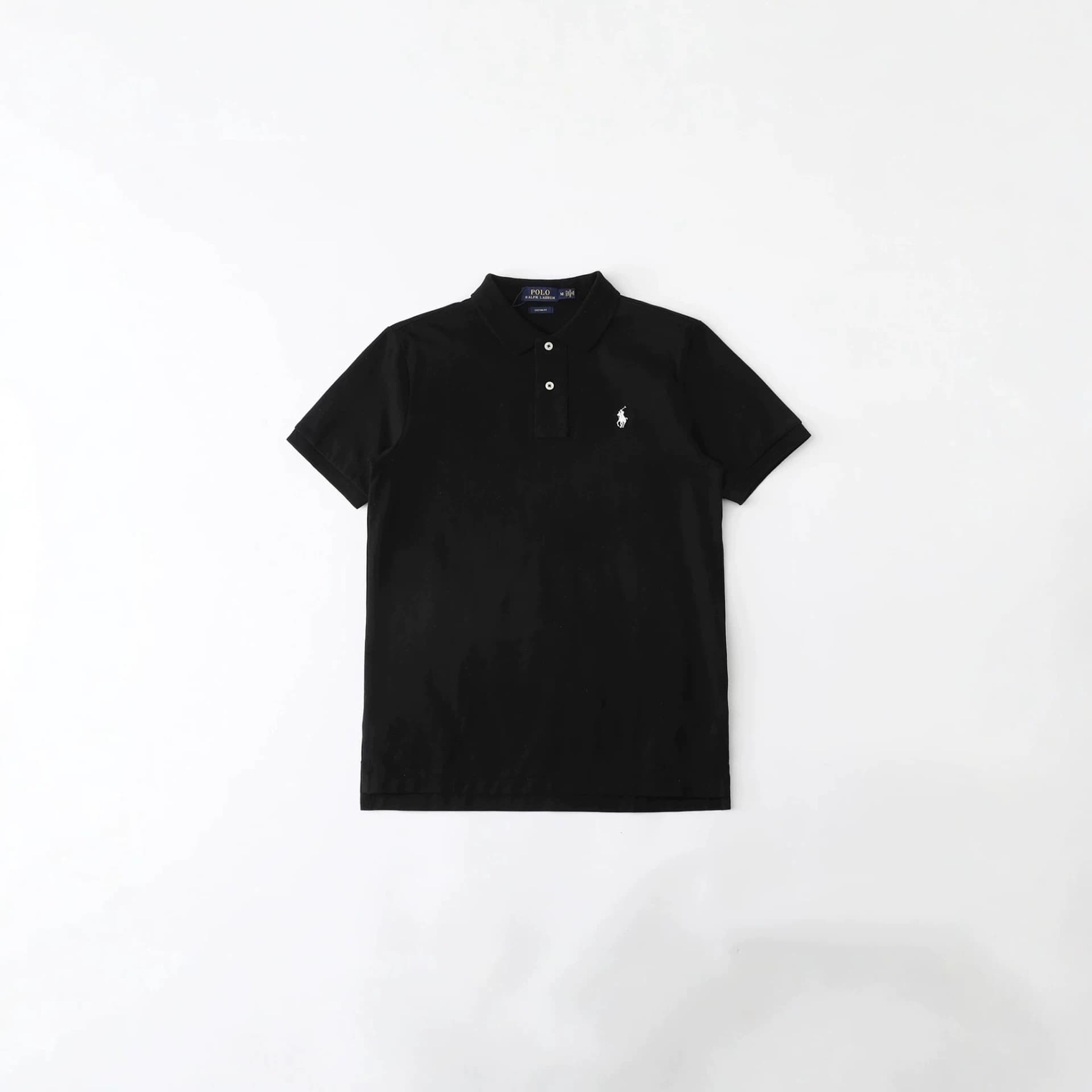 Cross-border Ralph Lauren-style polo shirt for men, high quality two-button authentic Paul polo shirt, in stock, turn-down collar short sleeve