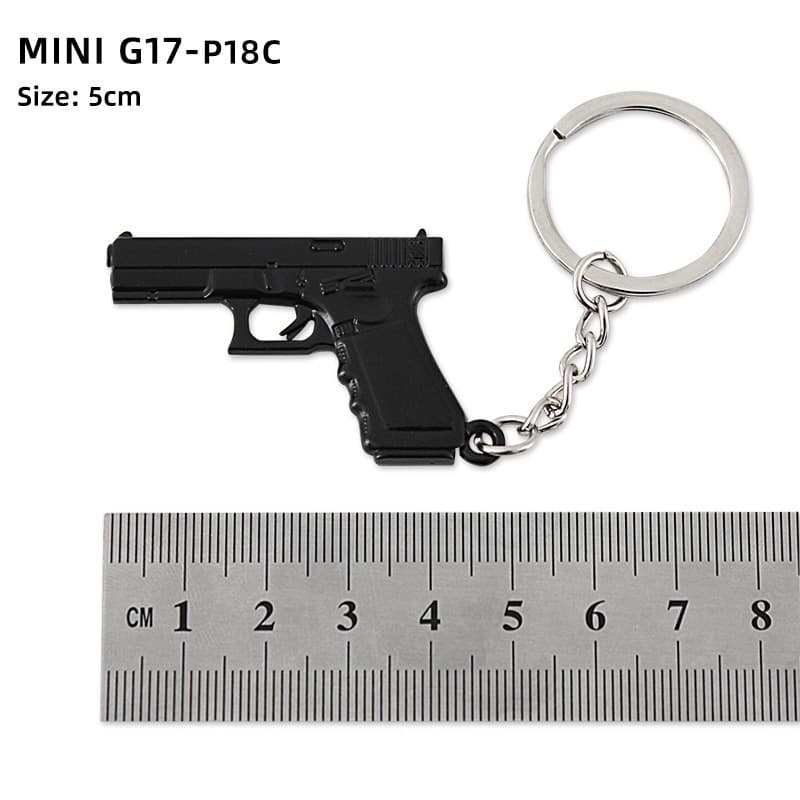 Mini Battle Royale Charm P90 S686 DP-28 Alloy Keychain Metal Gun Model Toy Ornament