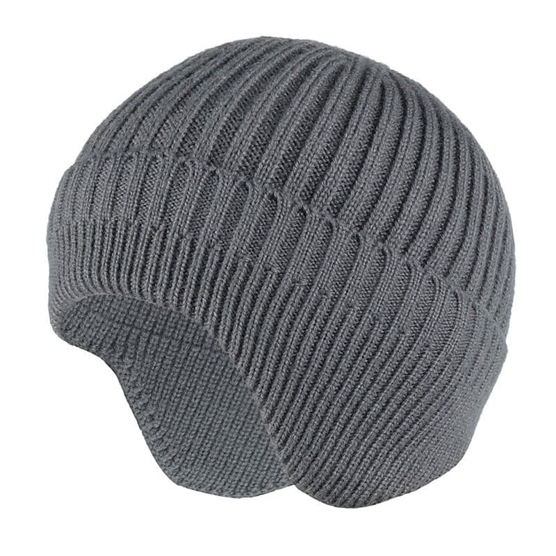 Monk's Warm Knitted Winter Hat with Ear Flaps, Novice Cap, Master/Priest Hat, Unisex Wool Monk Cap