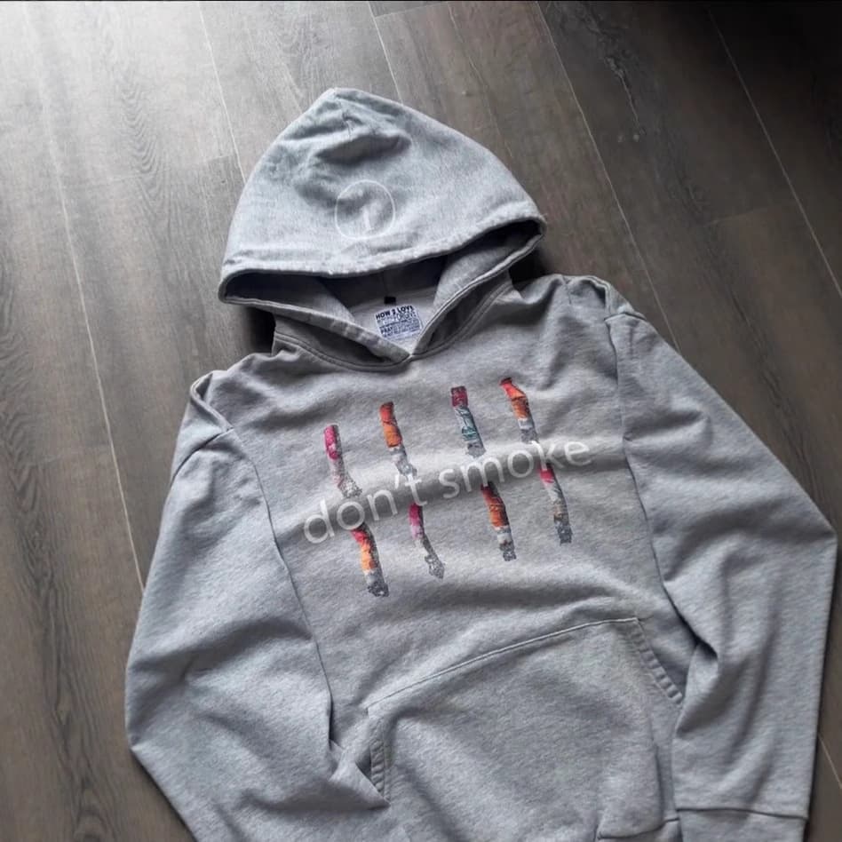 Cross-border Y2K Street Hoodie Sweatshirt American Retro No Smoking Print Pullover Hoodie Unisex Trendy Ins