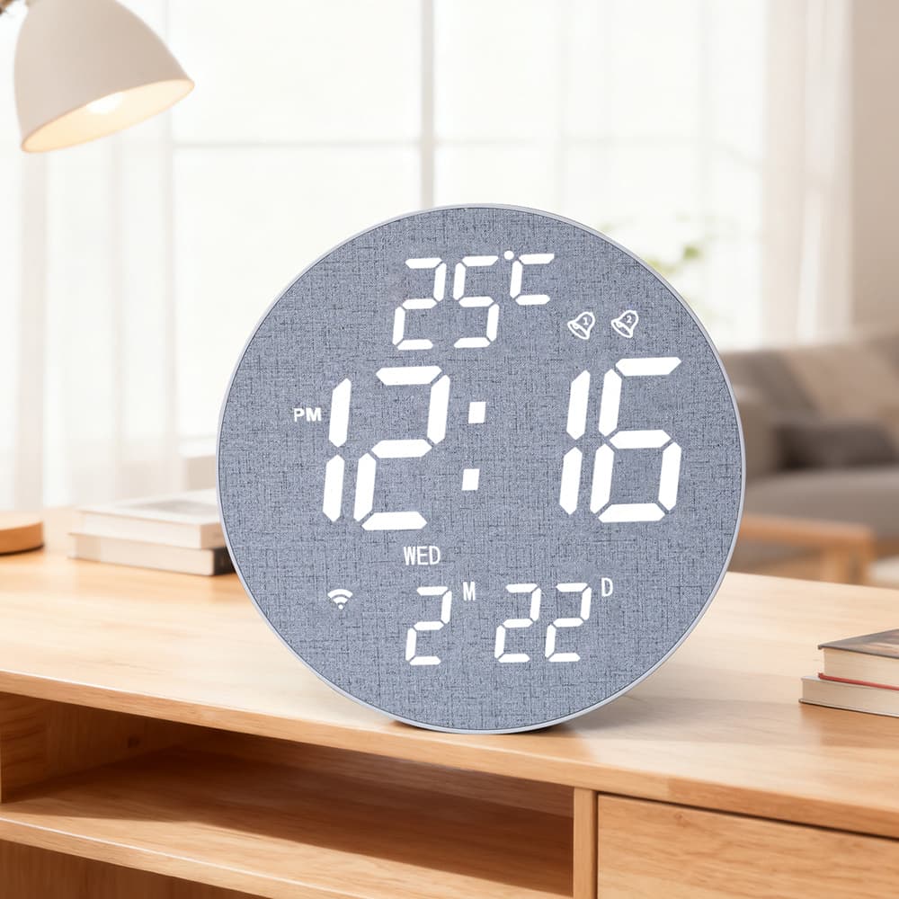 Bluetooth timing phantom wall clock electronic perpetual calendar automatic time electronic clock office living room digital clock mute