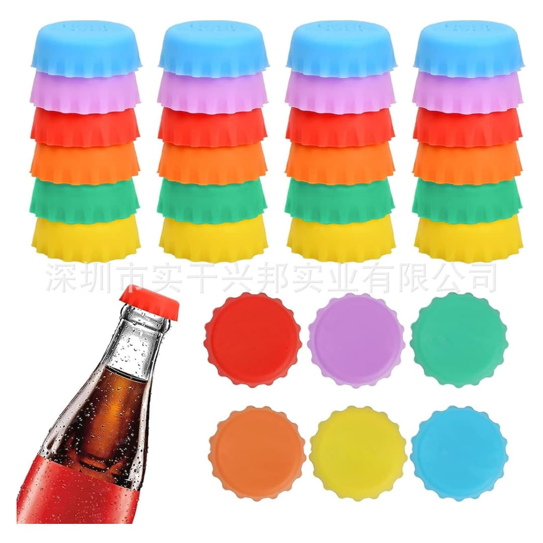 In-Stock Factory Direct Food-Grade Silicone Wine Stoppers, Beer Bottle Caps, Seasoning Bottle Lids, Sealing and Freshness-Preserving Caps