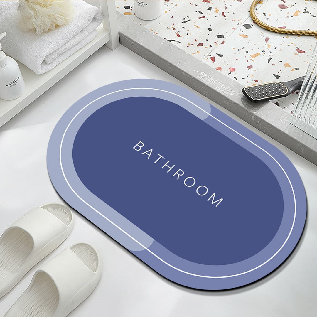 Diatomaceous Earth Quick-Drying Bathroom Mat, Water-Absorbent Non-Slip Floor Mat for Bathroom Door, Popular Cross-Border Floor Mat in Stock for Immediate Delivery