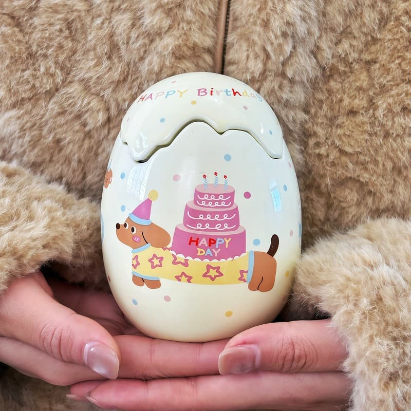 Birthday Egg Niche Creative Scented Candle Home Romantic Fragrance Gift for Women Girlfriend Birthday Decoration