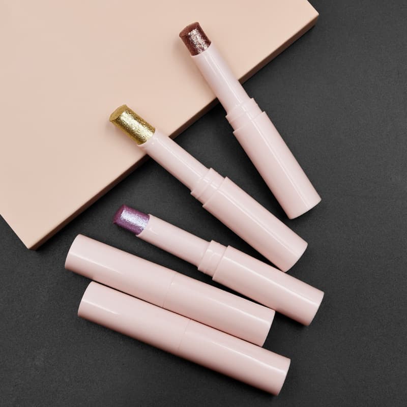 Automatic Neutral No-Logo Crystal Jelly Highlighter Stick Brightening Shimmer Eyeshadow Stick Fine Sparkle Pudding Texture Cross-Border