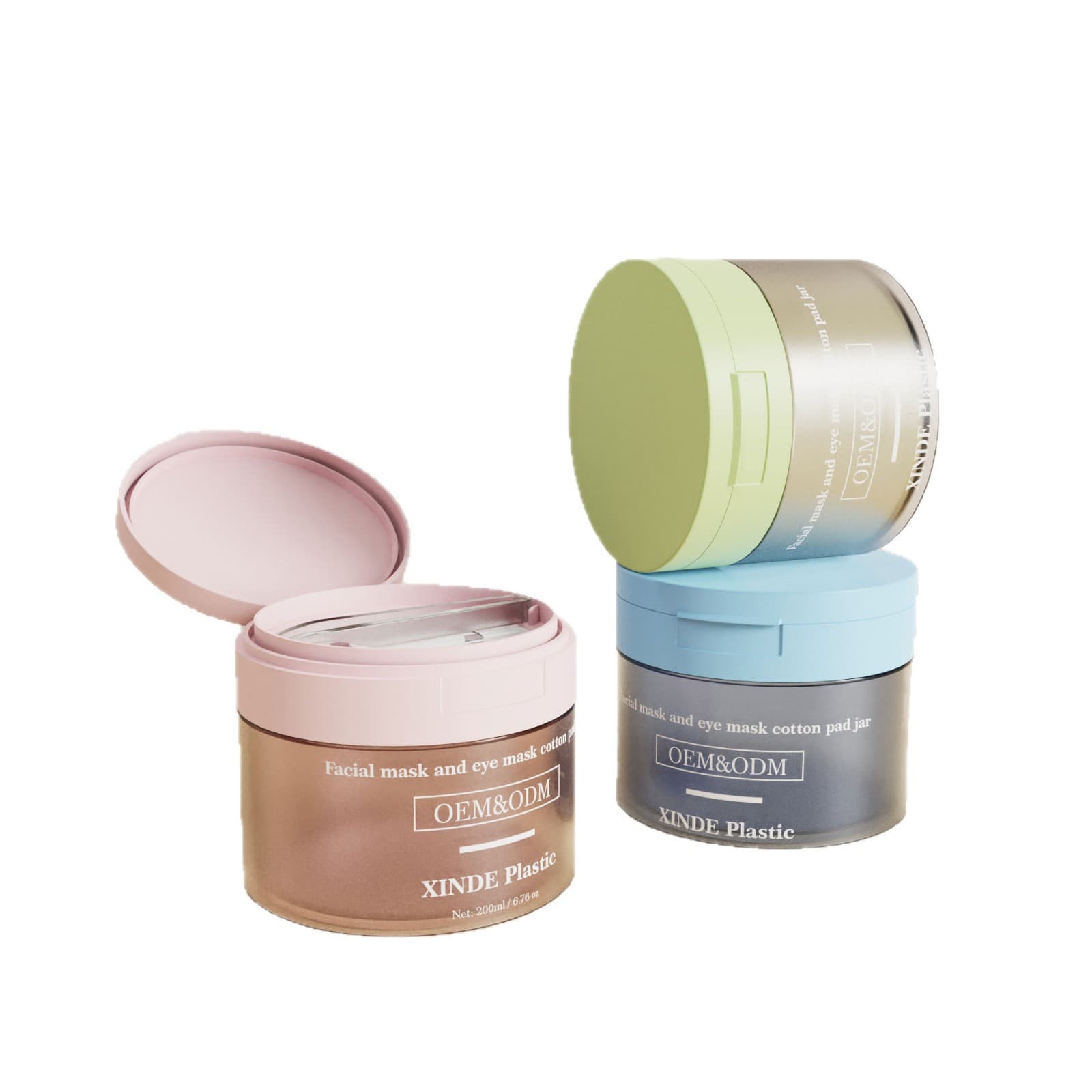 100g 180g 250g 350g 400g Salicylic Acid Cotton Pad Jar Eye Mask Makeup Remover Cotton Pad Jar Cream Jar Custom
