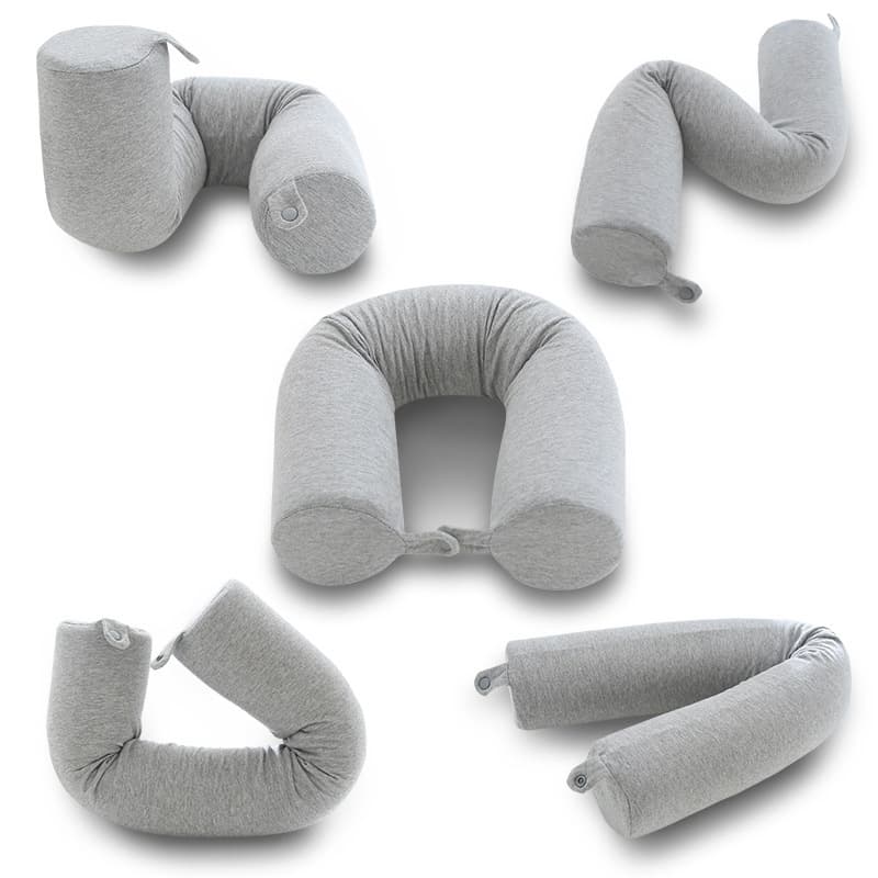Cross-Border Memory Foam Cylindrical Pillow U-Shaped Pillow Neck Pillow Long Pillow Freely Bendable and Deformable Travel Pillow Twist Pillow