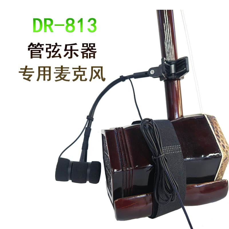 Dr-813 Musical Instrument Wireless Microphone Clip-On Erhu/Flute Performance Live Broadcast Recording Dedicated Wired Microphone