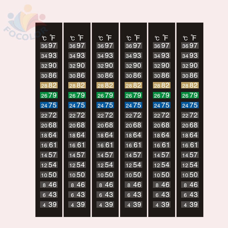 Aquarium Thermometer Sticker LCD Fish Tank Temperature Strip Liquid Crystal Temperature Display Color-Changing Thermometer Sticker
