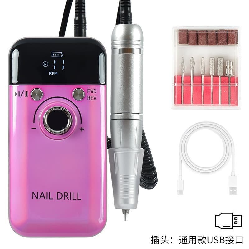 Portable 45000 RPM Nail Drill Professional Manicure Electric Nail File Grinder for Nail Salon V6