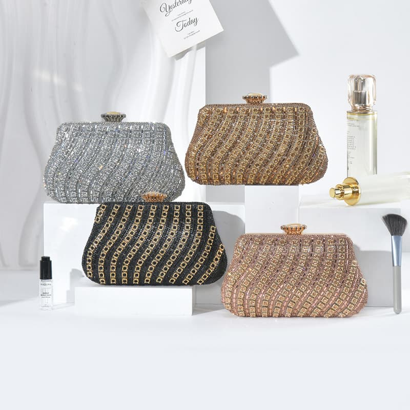 New Rhinestone Evening Bag Women's Cloud Clutch Crossbody Banquet Dress Bag Large Capacity Handbag Wholesale