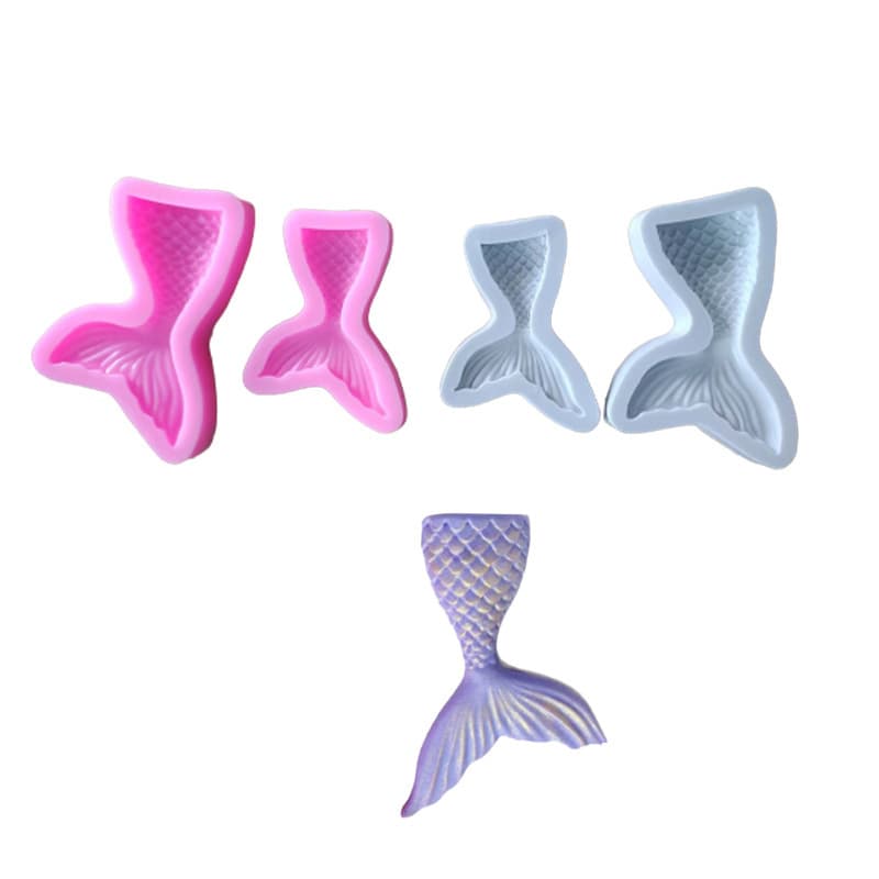 Mini mermaid man and fish tail liquid silicone mold fondant baking mold chocolate mold