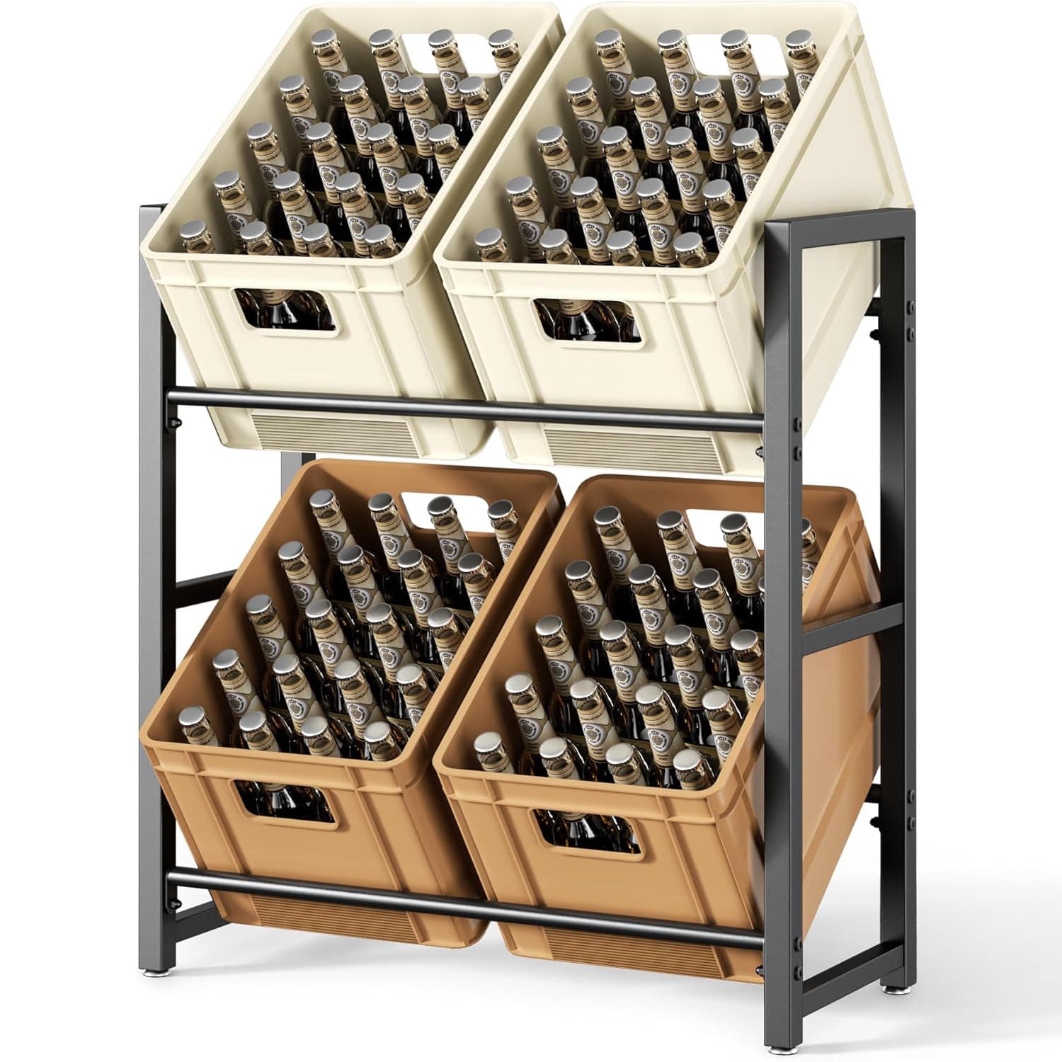 Custom Cross-Border Hot-Selling Grocery Shelf Supermarket Beverage Crate Beer Display Rack Drink Shelf Wholesale from Source Factory
