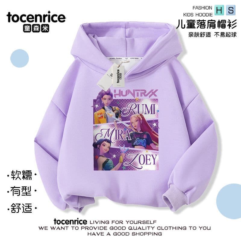 kpop demon hunters Kpop demon hunters hooded autumn clothes girls clothes children's hoodies