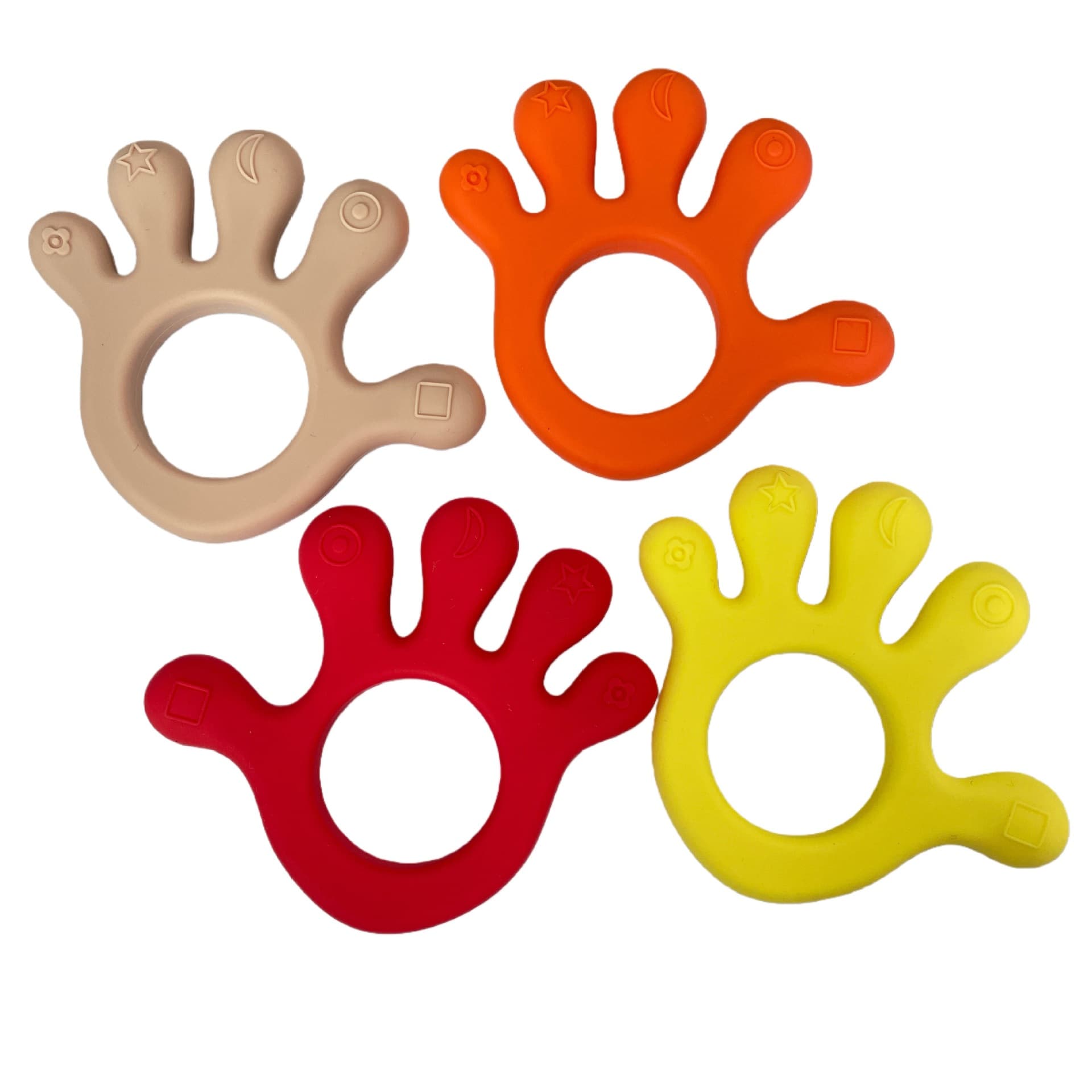 Amazon New Baby Teething Wristband Silicone Gloves Teether Soothing Toy for Babies Molar Stick 3D Bite Toy