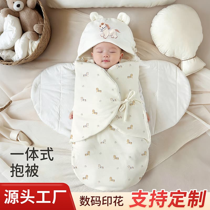 Newborn Cotton Anti-Startle Swaddle Sleep Sack Spring/Autumn Baby Butterfly Wrap Newborn Infant Swaddle Anti-Kick Blanket
